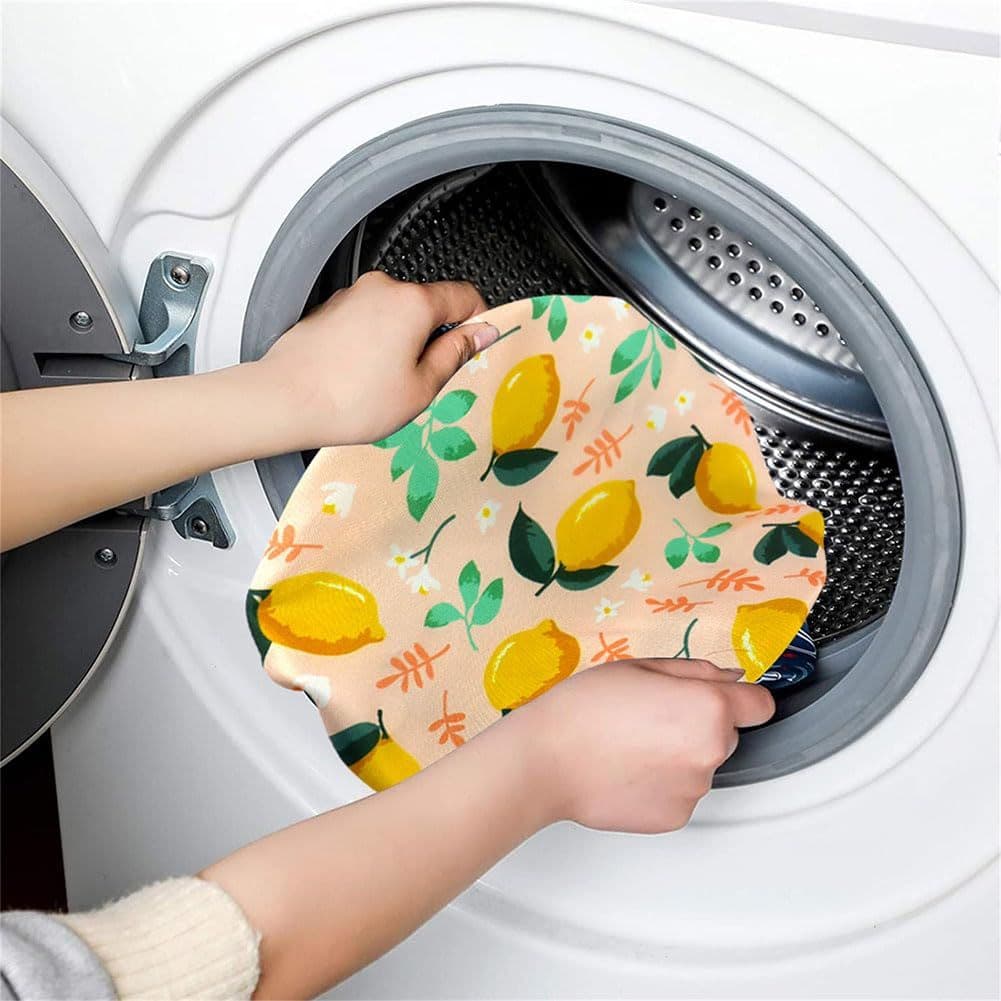 Bowl Covers Reusable Cloth Machine Washable Elastic Stretch Food Storage 10.62 Inch 8.66 Inch 7.87 Inch Diameter Farmhouse Plaid 3 Piece