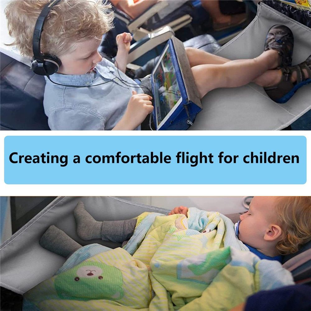 Toddler Airplane Bed & Airplane Seat Extender for Kids - Portable Foot Rest for Children Flights, Soft flannel Toddler Plane Bed, Lightweight Machine Washable Travel Essentials
