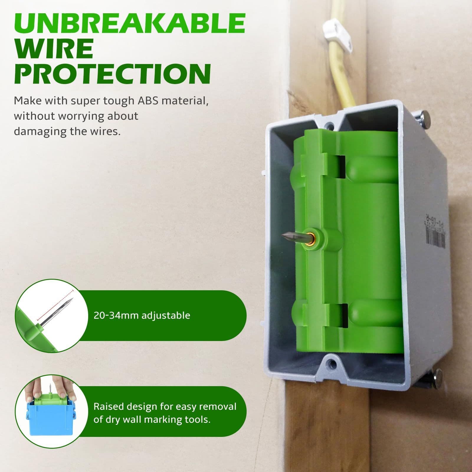 Drywall Outlet Markers No Measuring Needed 10 Piece Green