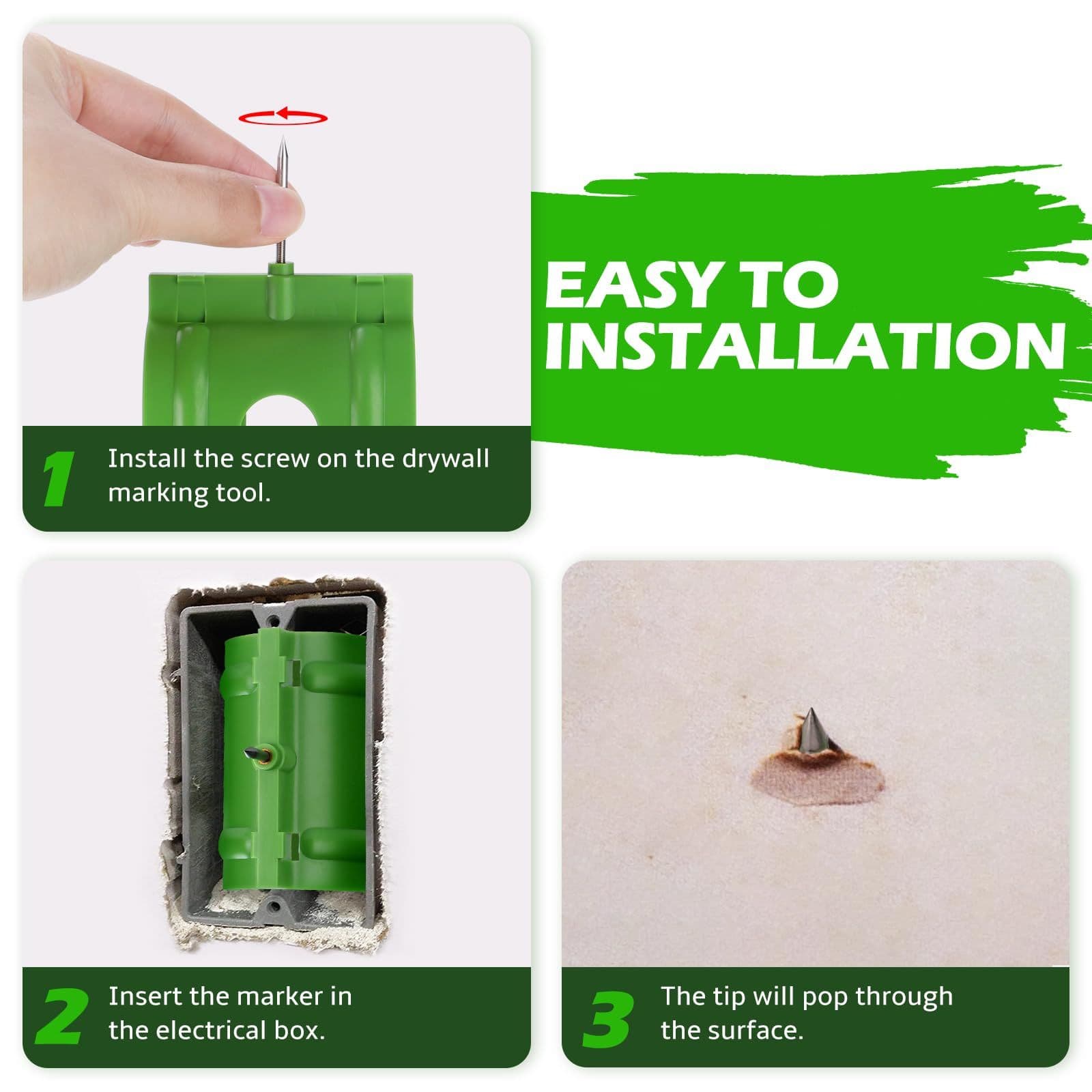 Drywall Outlet Markers No Measuring Needed 10 Piece Green