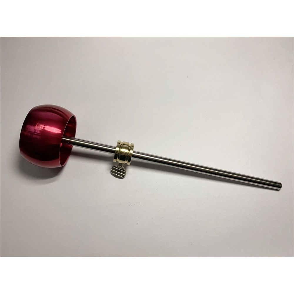 2 Pieces Bass Drum Pedal Beater Aluminum Alloy Hammer Head Percussion Instrument Accessory Part Red