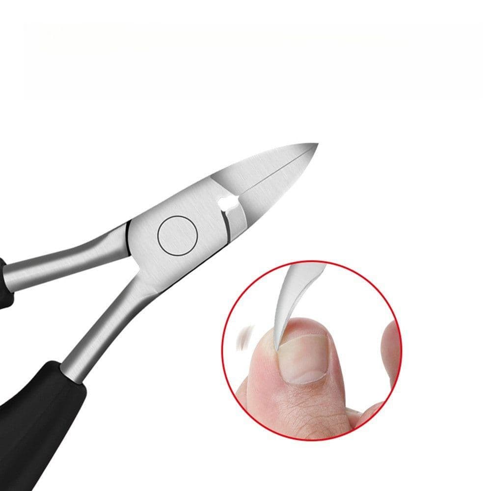 5pcs Toenail Clippers for Thick Toenails for Seniors, Angled Head Large Toe Nail Clippers Set for Men, Heavy Duty Ingrown Toenail Clippers with Long Handle, Ultra Sharp Slanted Nail Cutter Wide Jaw