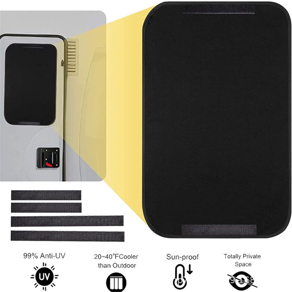 Door Window Shade Cover, RV Door Window Shade Cover,Sun Blackout Fabric for Camper Privacy Entrance