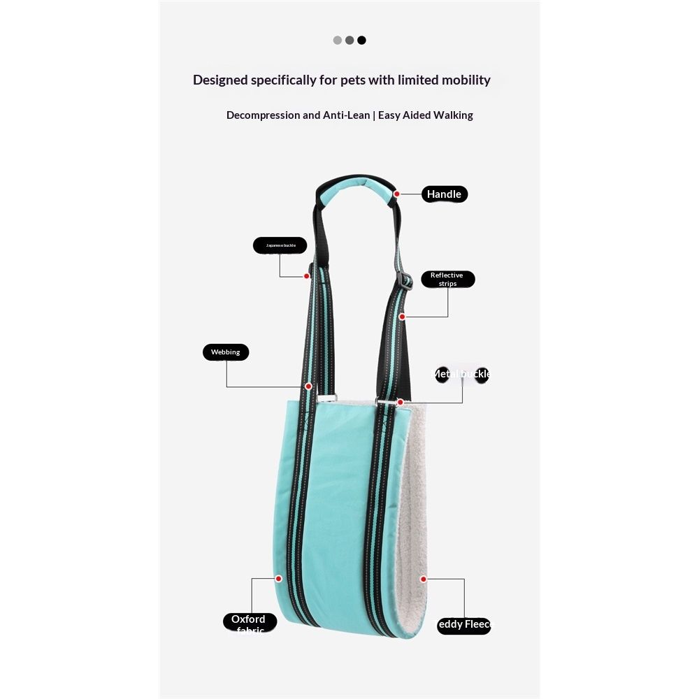 Portable Hip Support Harness Assist Lift Dogs Rear for Canine Aid - Pet Lift Harness for Small, Medium & Large Dogs Hind Leg Support Rehabilitation(Turquoise, S)