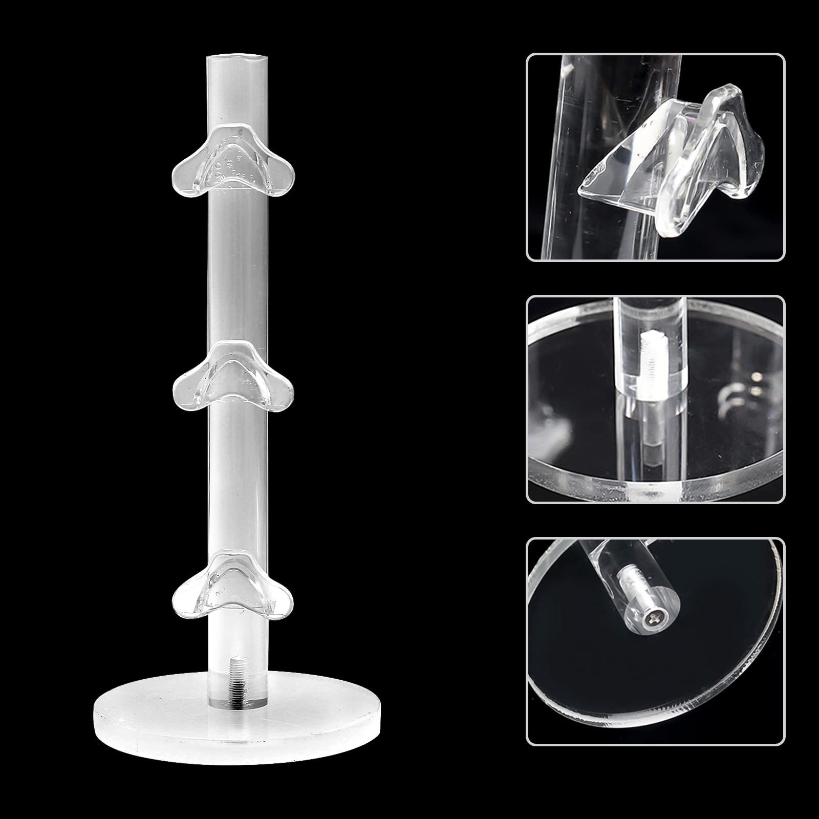 3 Layers Acrylic Sunglass Organizer, Eyelasses Holder, Sunglasses Display Stand, Eyewear Frame Riser Rack Holder for Glasses Storage（only one eyeglass holder）