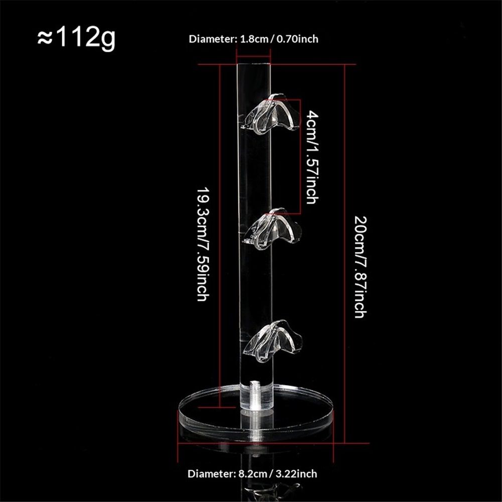 3 Layers Acrylic Sunglass Organizer, Eyelasses Holder, Sunglasses Display Stand, Eyewear Frame Riser Rack Holder for Glasses Storage（only one eyeglass holder）