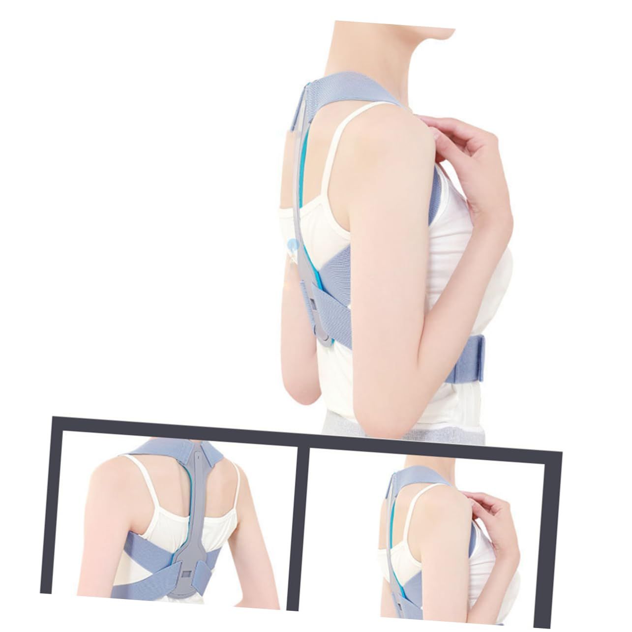 Posture Corrector for Women and Men, Adjustable Back Straightener, Upper Back Support Brace, Hunchback Posture Corrector - Relieves Neck, Shoulder, Back Pain（S）