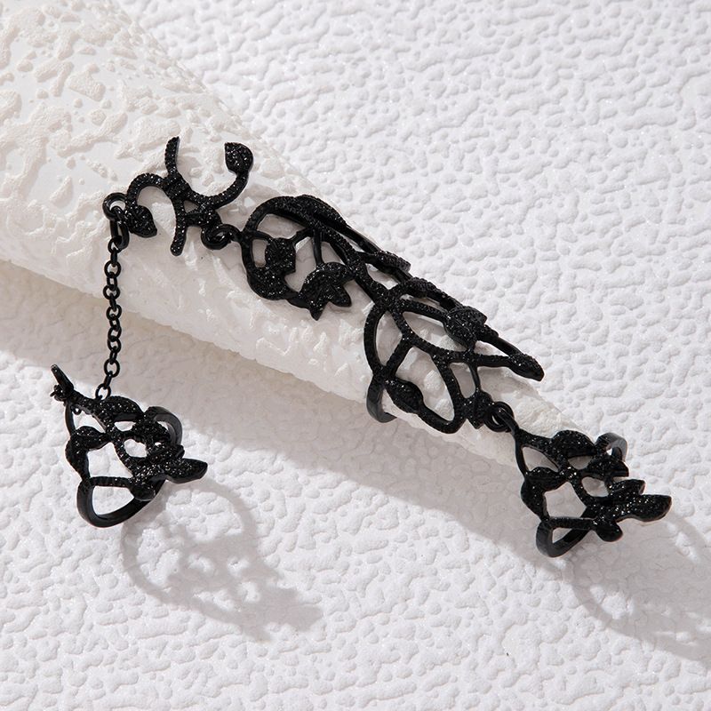 Multiple Rings Finger Stack Knuckle Band Punk Hand Chain Ring Finger Bracelets Beach Slave Bracelet Jewelry for Women and Girls