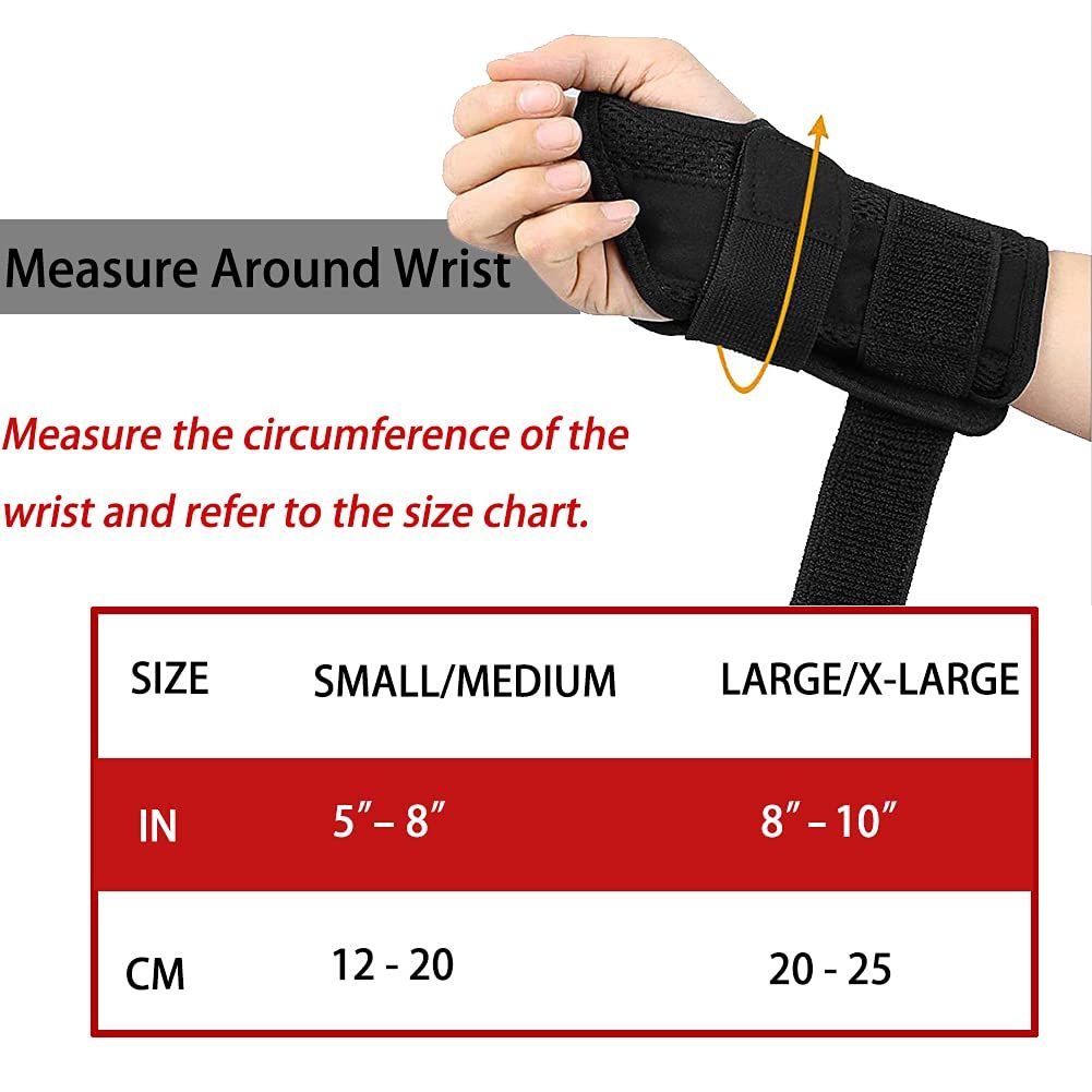 Wrist Brace Carpal Tunnel Right Hand for Men Women, Night Wrist Sleep Supports Splints Arm Stabilizer with Compression Sleeve