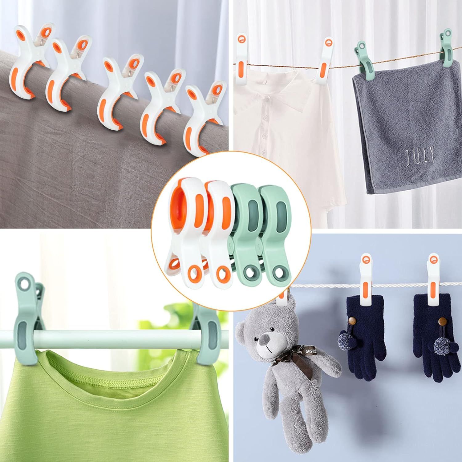 8pcs Beach Towel Clips for Beach Chair Towel Holder for Beach Chair Pool Chair on -Jumbo Size, Strong Beach Chair Clips to Keep