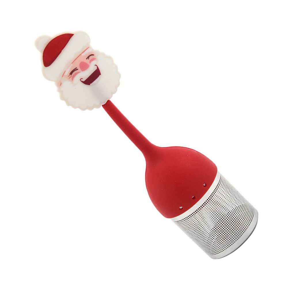 Christmas Loose Tea Steeper Mesh Filter Uniform Filter Holes Filter for Leaf Tea and Mulling Spices（2 pcs）