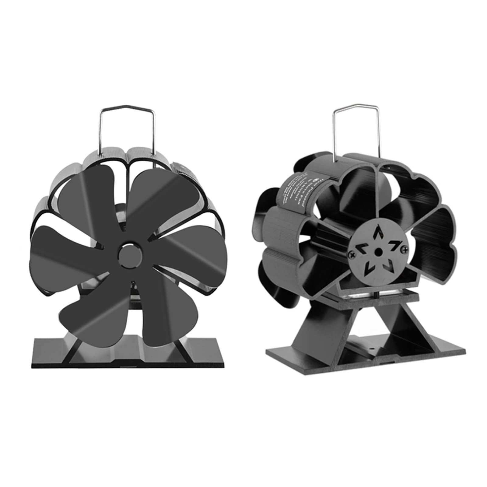 6-Blade Aluminum Alloy Stove Fireplace Fan Efficient Heat Powered Log Wood For Stove Fan Quiet Heat Distribution Heat Powered