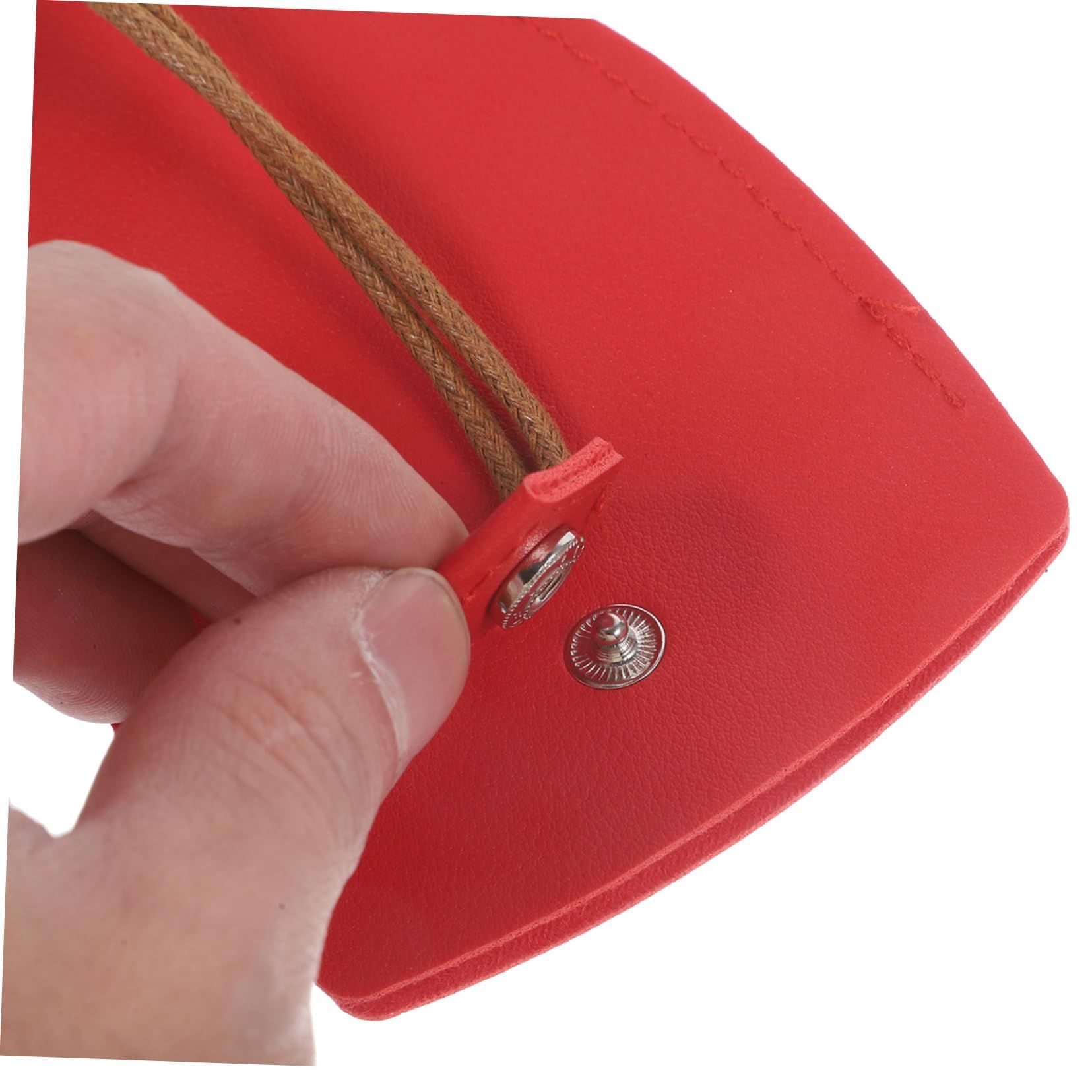 2 Car Key Case, Pull-out Key Holder Hook, PU Leather Car Remote Control Key Bag, for Most Cars (Red)