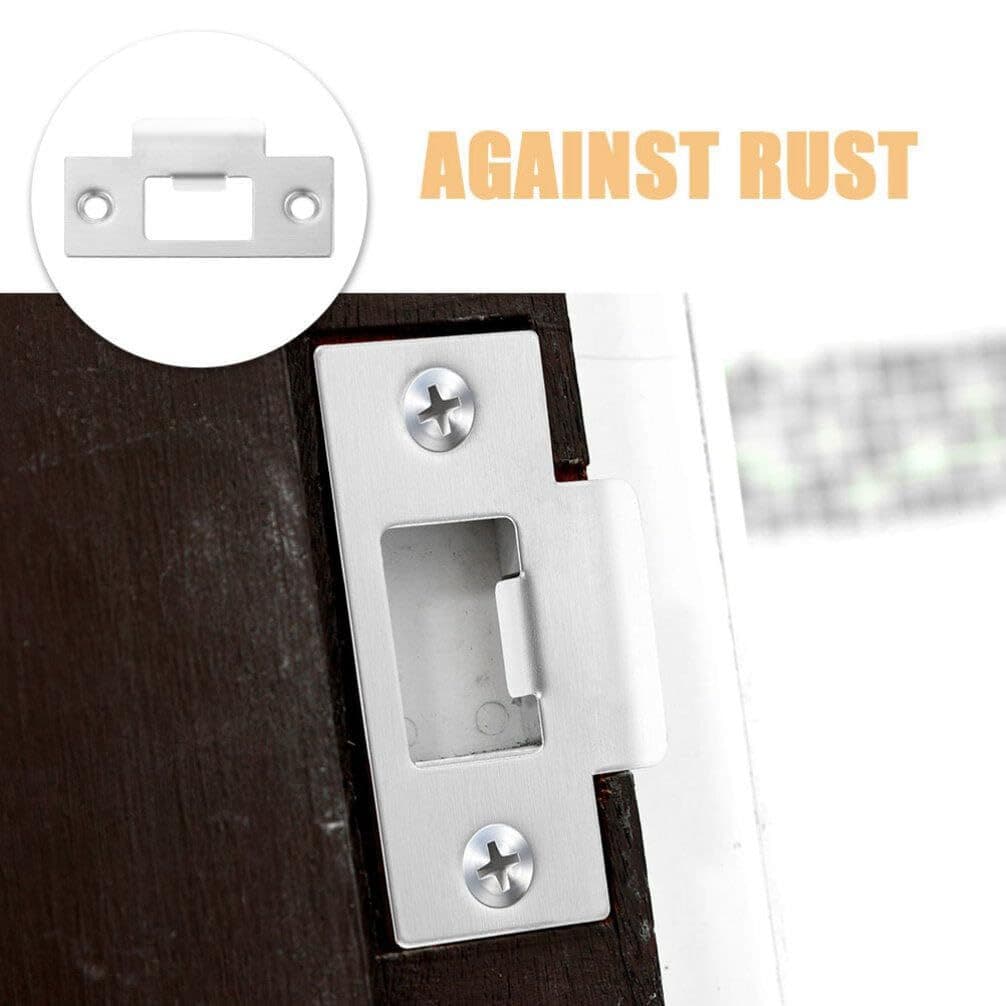 6 Piece Door Reinforcement Plate Stainless Steel Universal Door Knob Plate Silver 35-45MM