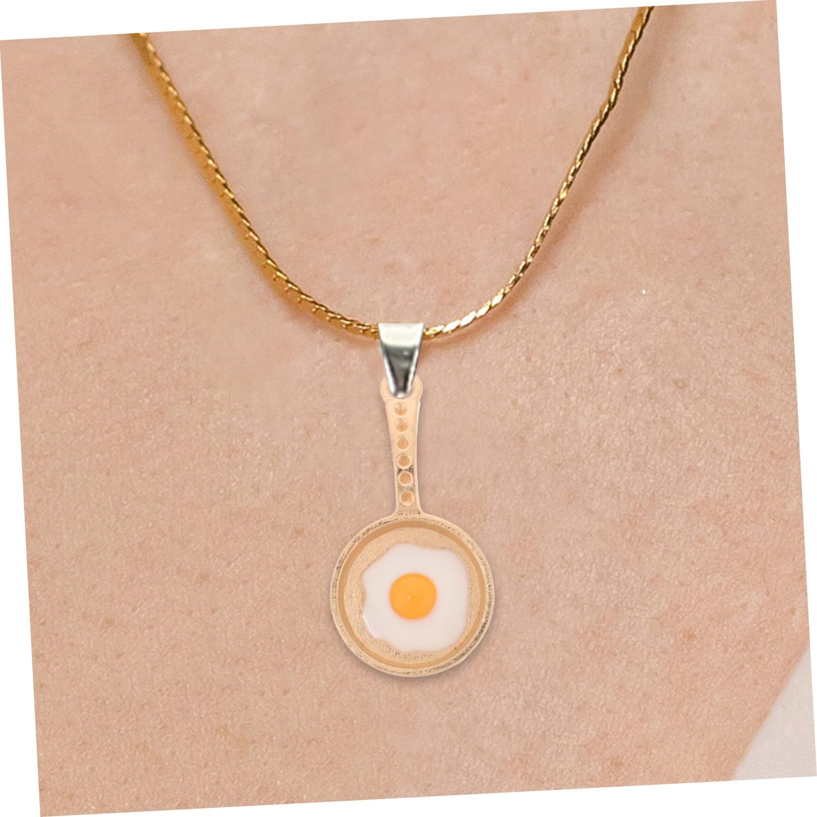 20Pcs frying pan shaped charms Charm crafts necklaces egg bracelets DIY charms food fried eggs jewelry decorate alloy frying pan mini
