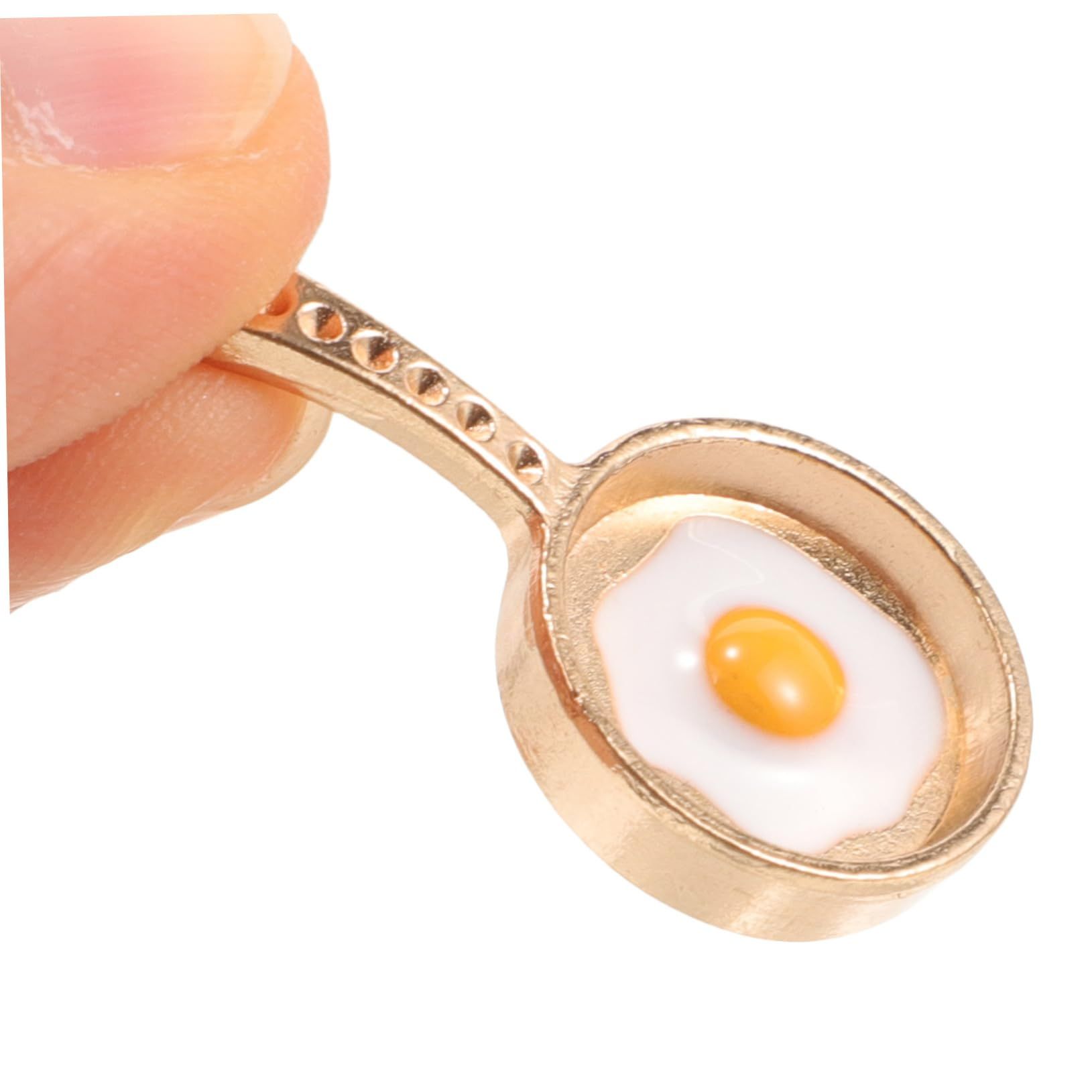20Pcs frying pan shaped charms Charm crafts necklaces egg bracelets DIY charms food fried eggs jewelry decorate alloy frying pan mini