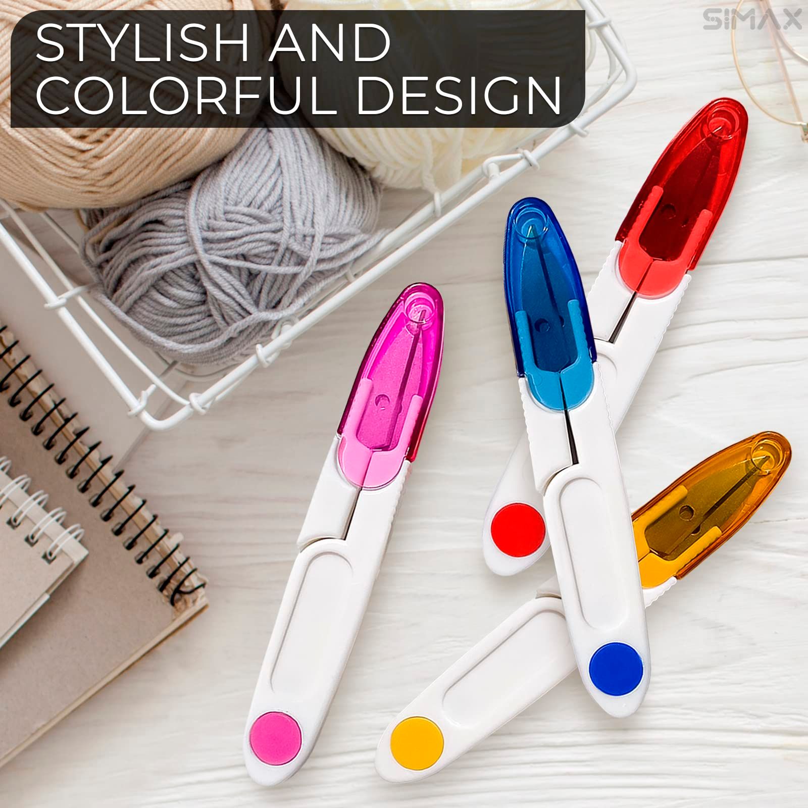 4Pcs Embroidery Scissors with Cover - Thread Snippers for Sewing Portable Scissors Fabric Scissors Bonsai Scissors Snips Scissors