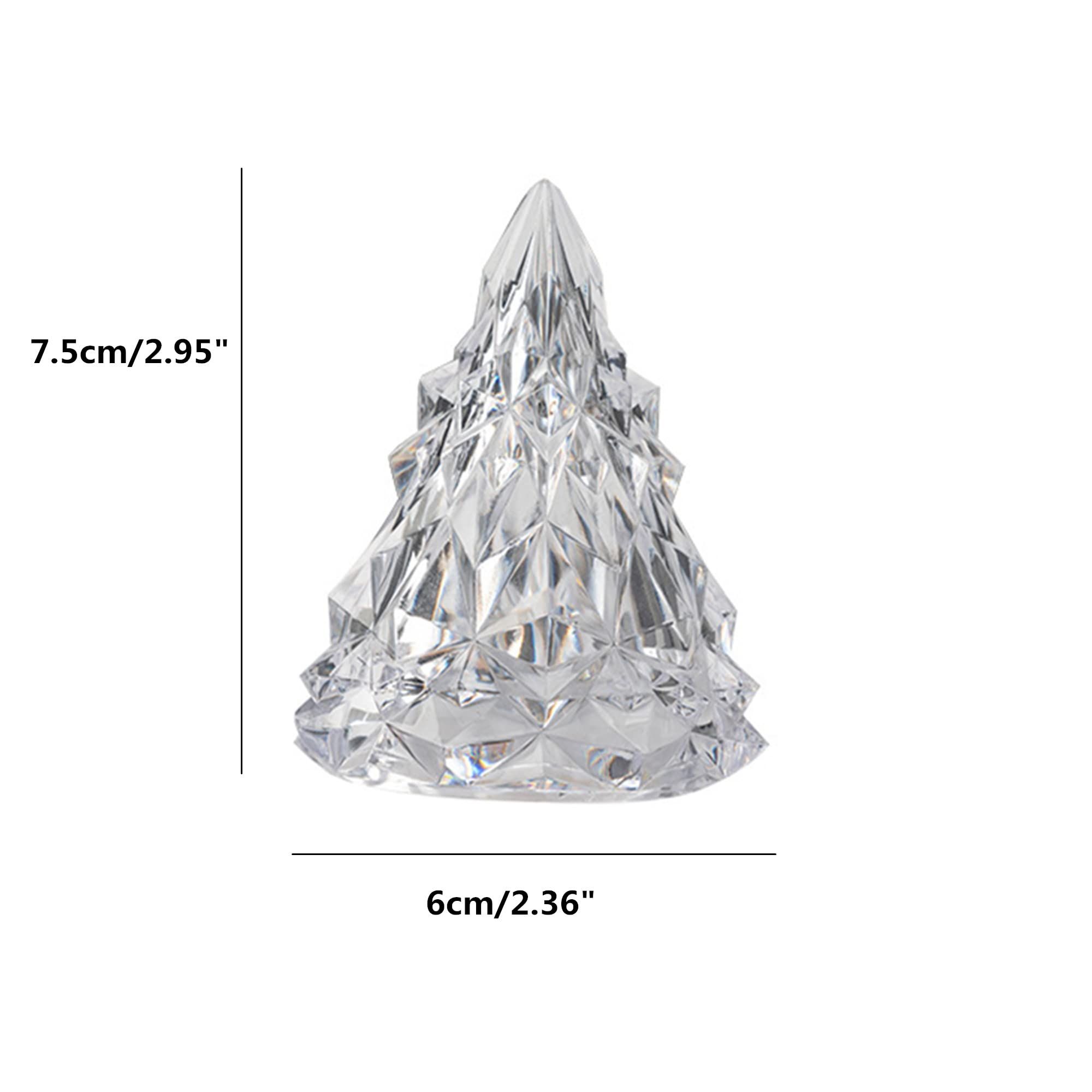 LED Light Up Tabletop Christmas Tree,2PCS Mini Xmas Night Light Christmas Ornaments Decoration, LED Xmas Tree Home Holiday Party