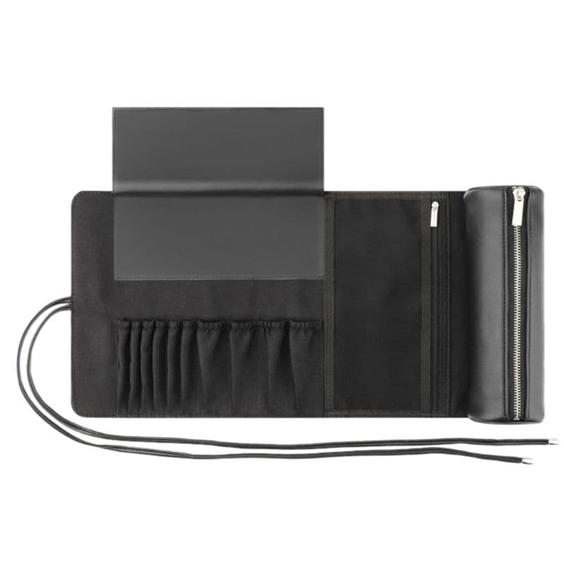 Makeup Brush Organizer with Lid,Makeup Brush Holder Case Dustproof Black,Make Up Brush Bag Pouch with Cover