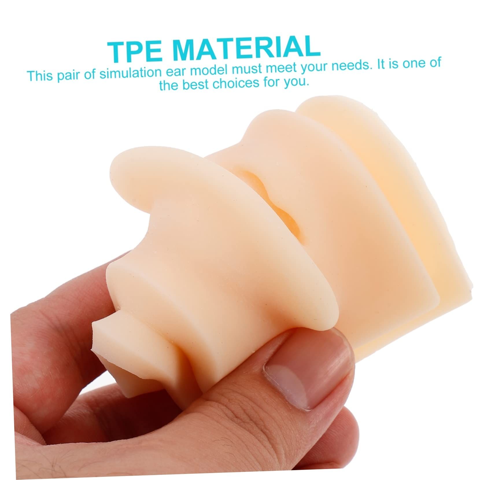 1 Pair Ear Model Manikin Ear Display Sample Display Tools for Ear Anatomy Model Portable Blender Science Teaching Tools Silicone