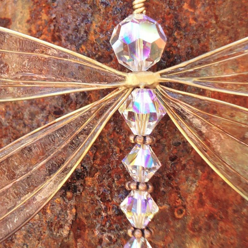 1 pcs Dragonfly, Small Dazzlefly Dragonfly Sun Catcher with Crystals,Rainbow Maker Pendant Window Hanging