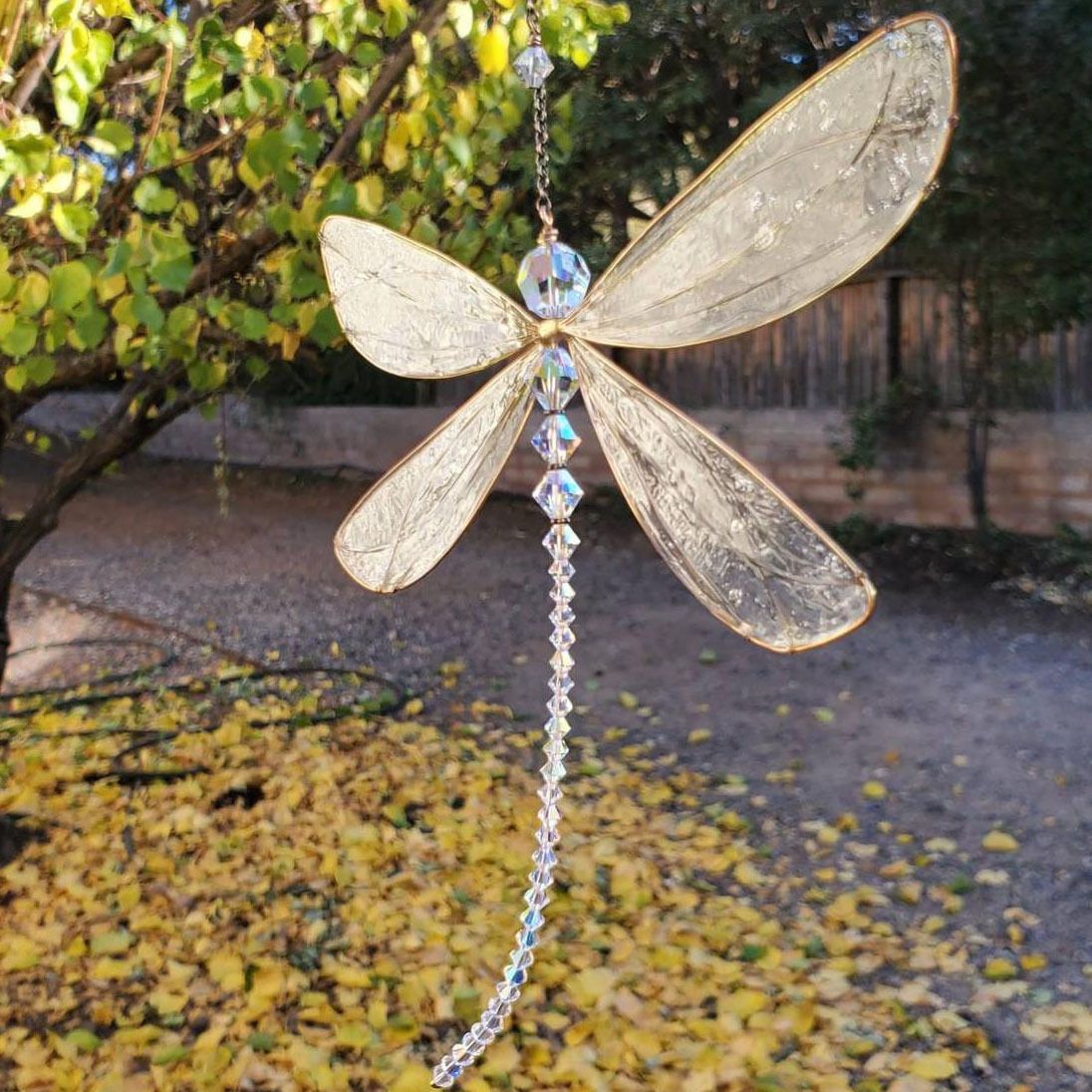 1 pcs Dragonfly, Small Dazzlefly Dragonfly Sun Catcher with Crystals,Rainbow Maker Pendant Window Hanging