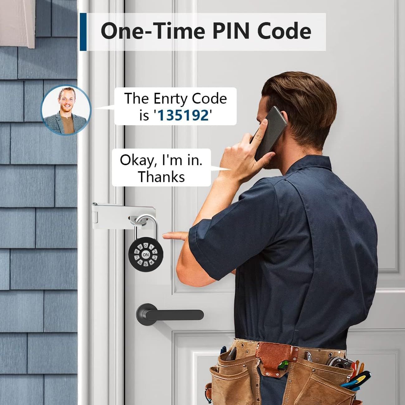 Smart Password Padlock - Password/Phone APP Control(iOS/Android) Padlock - Access Lock via Bluetooth & Pin Codes- Lock Your Gate
