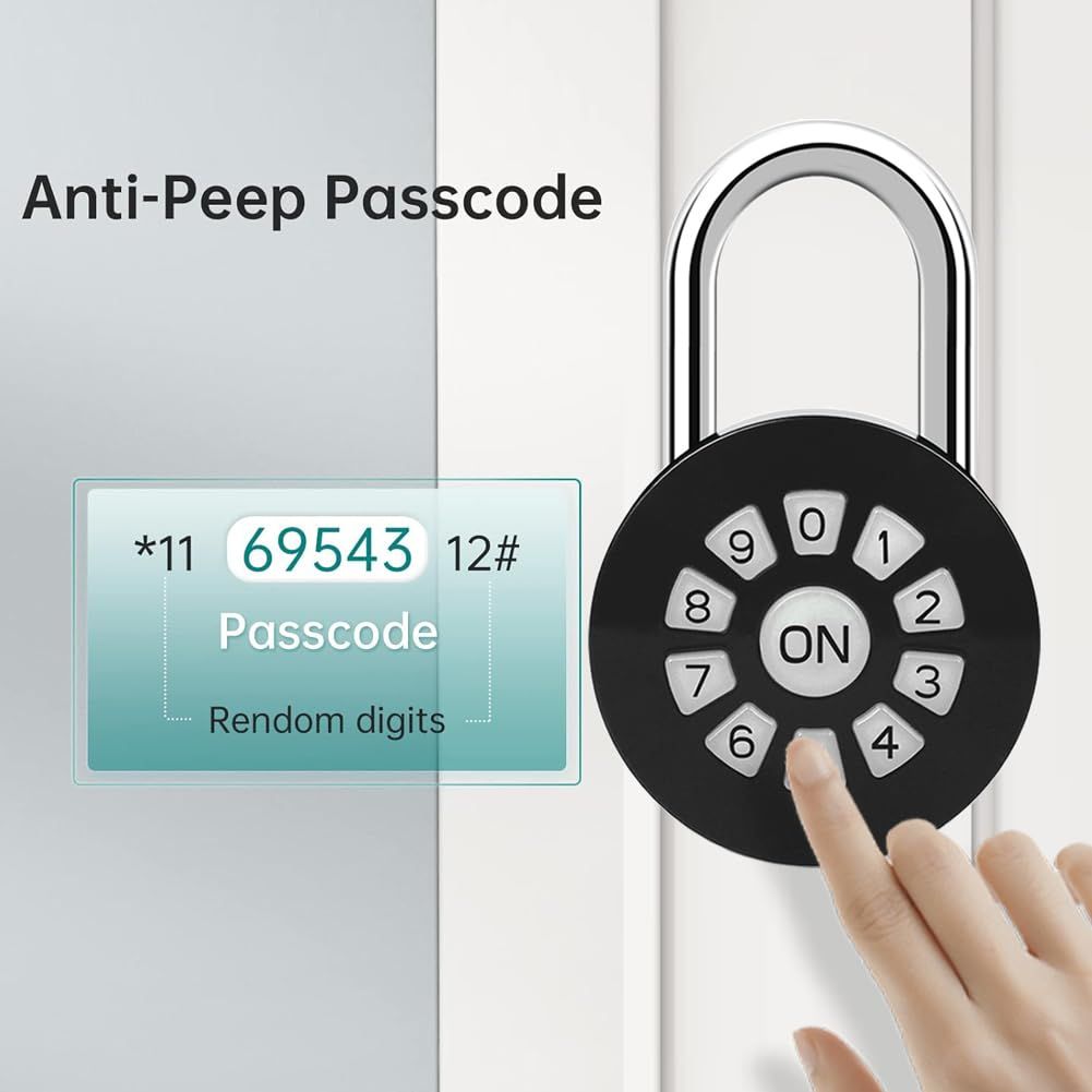 Smart Password Padlock - Password/Phone APP Control(iOS/Android) Padlock - Access Lock via Bluetooth & Pin Codes- Lock Your Gate