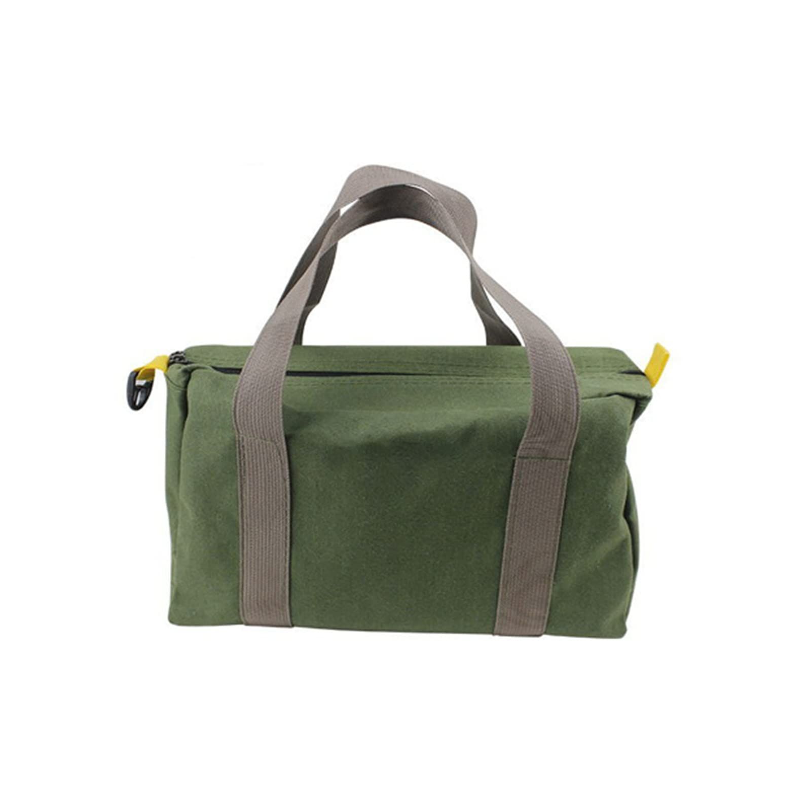 12 Inch Canvas Tool Bag, Wide Mouth Tool Bag, Large Capacity Tool Storage , for Storage Wrenches Pliers Tools (Green - 12 inch)