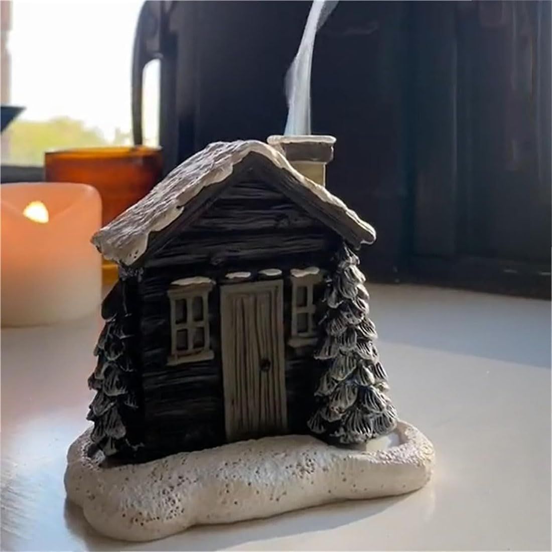Miniature Garden Fairy House Outdoor Vintage Decoration Resin Wood Decoration Halloween Decoration Accessories