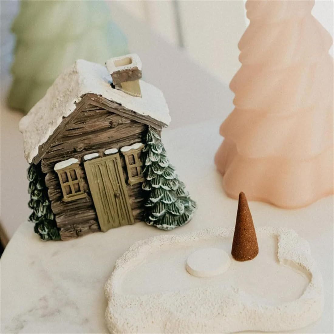 Miniature Garden Fairy House Outdoor Vintage Decoration Resin Wood Decoration Halloween Decoration Accessories