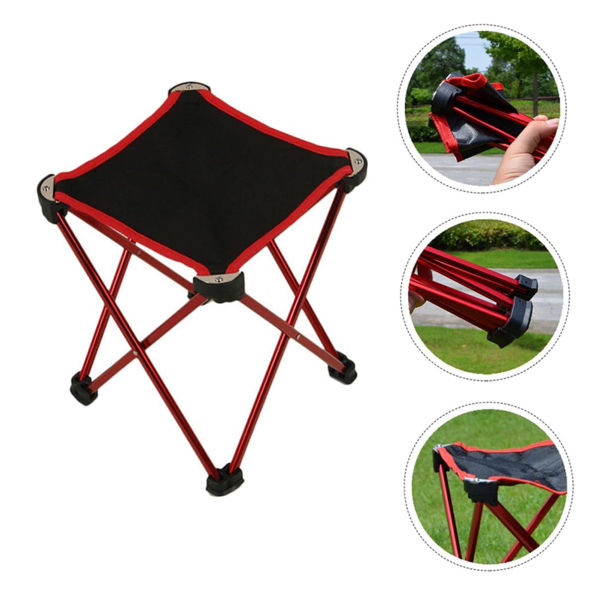 1 Pc Outdoor Folding Stool Camping Folding Chairs Portable Folding Chair Fold-able Stool Lightweight Folding Chair Foldable Chairs