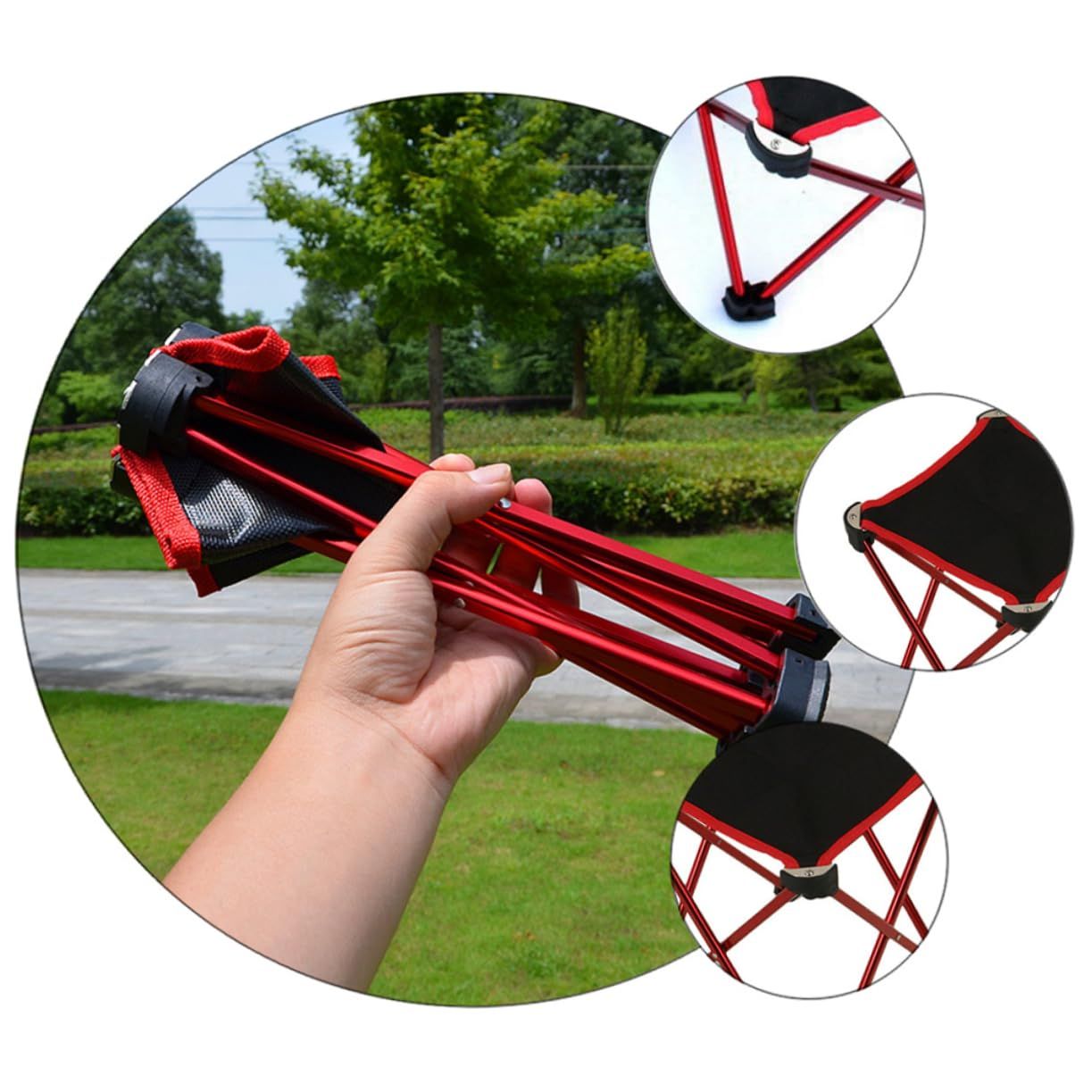 1 Pc Outdoor Folding Stool Camping Folding Chairs Portable Folding Chair Fold-able Stool Lightweight Folding Chair Foldable Chairs