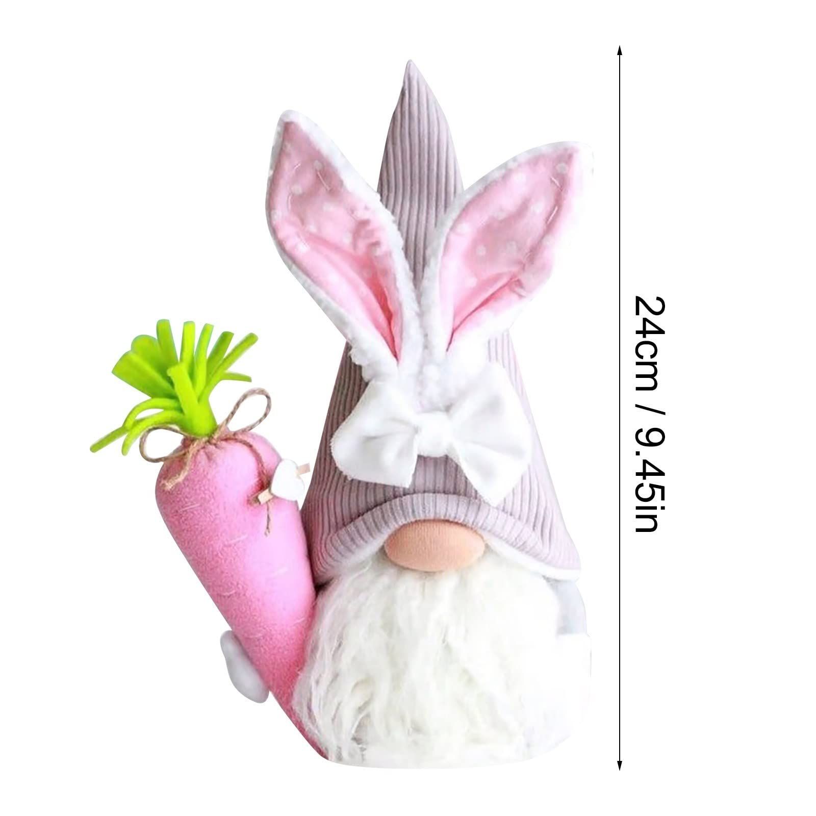 Plush Easter Bunny Handmade Swedish Elf Stuffed Doll Rabbit Gifts Cute Easter Faceless Dwarf Bunny Household Ornaments, Home Decor
