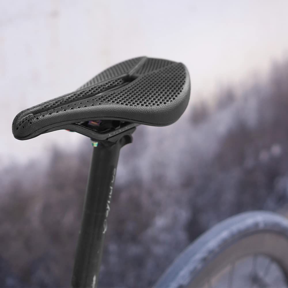 1 pcs Bicycle 3D Printed Saddle Comfortable Honeycomb Cycling Road Bike MTB Bike Seat Cushion black