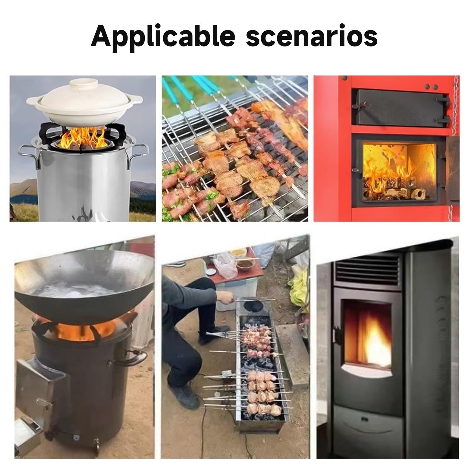 Fans BBQ Fan Adjustable Speed Cooking Blower Grill Fan For Charcoal Starter Camping Stainless With Air Duct Fan Blower Camping