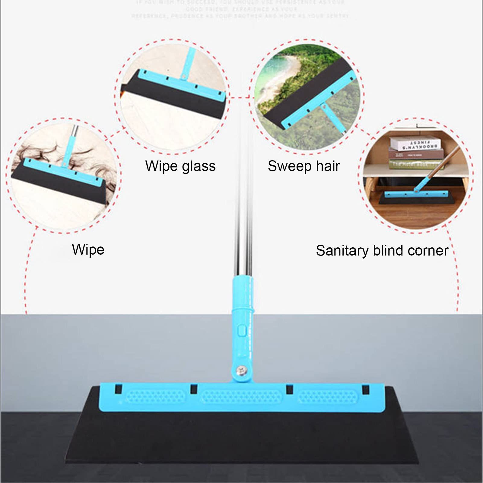 Household Wipe and Dry Floor Squeegee Broom for Glass Sweeping Bathroom Kitchen Pet Hair Fur Floor Marble Glass Window Water