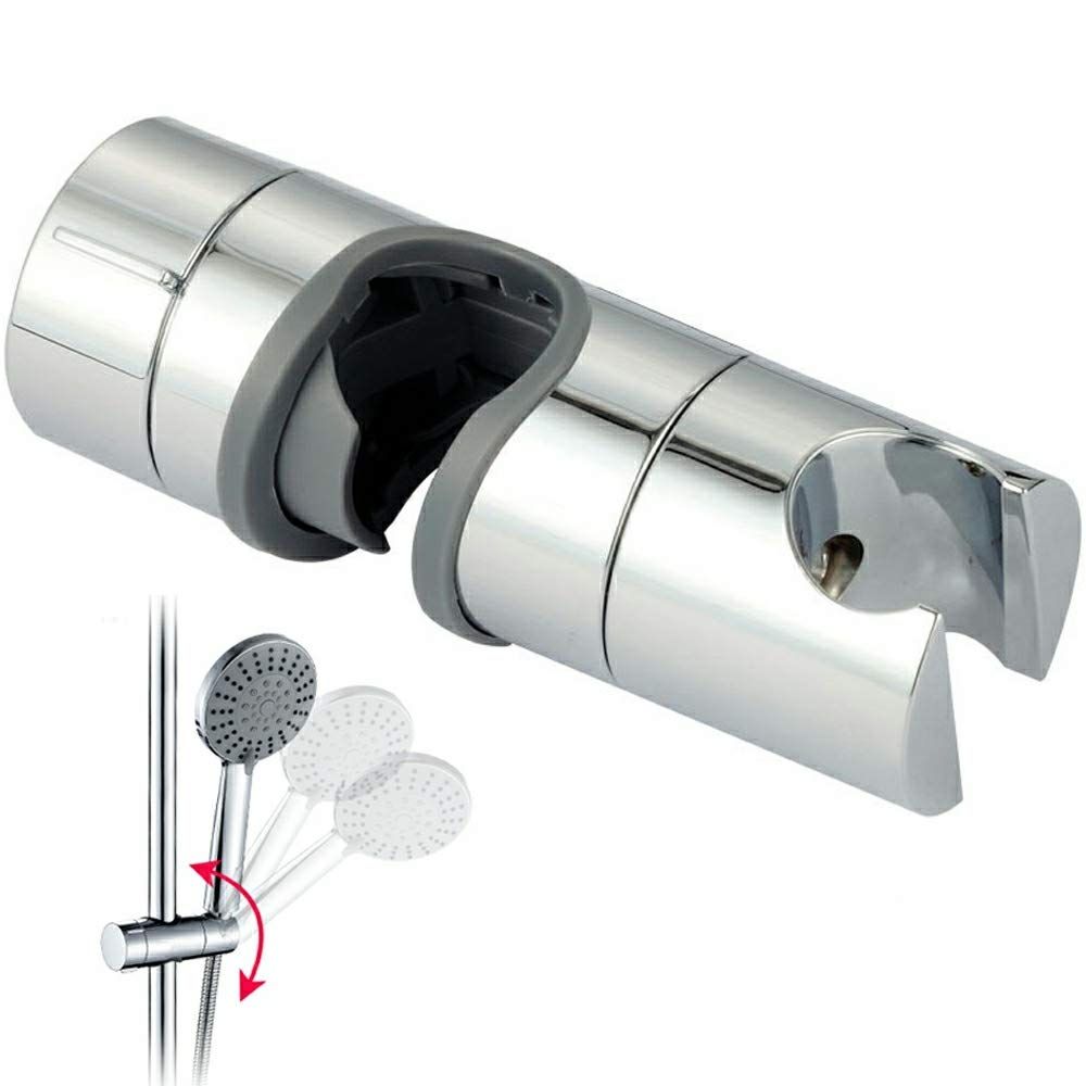 Replacement Hand Shower Bracket for Slide Bar 18-25MM Adjustable Rail Shower Head Holder, Chrome Finished