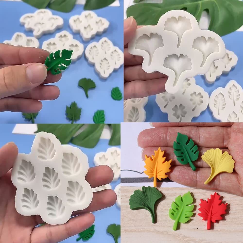 5 Piece Multi Cavity Silicone Molds for DIY Cake Fondant Biscuit Cookies Soap Random Color