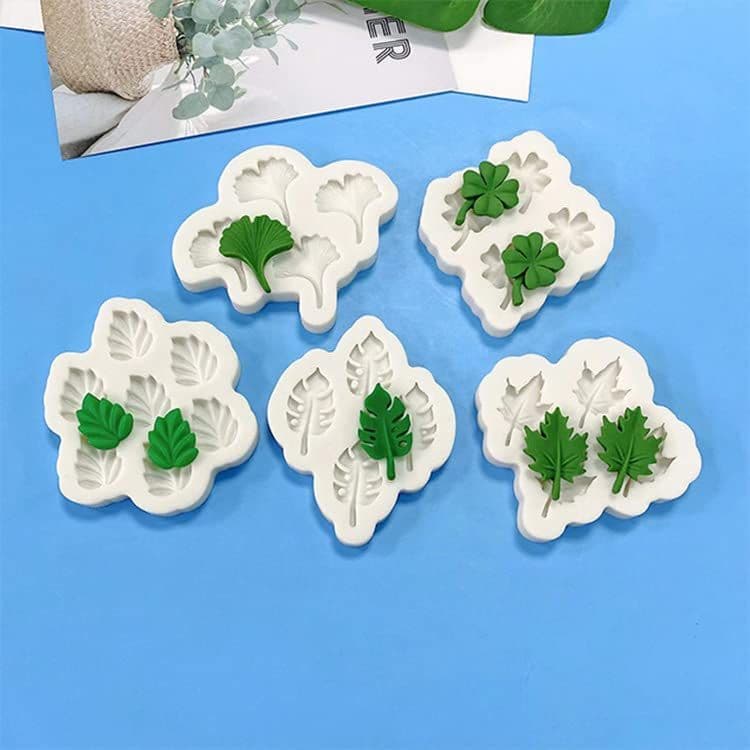 5 Piece Multi Cavity Silicone Molds for DIY Cake Fondant Biscuit Cookies Soap Random Color