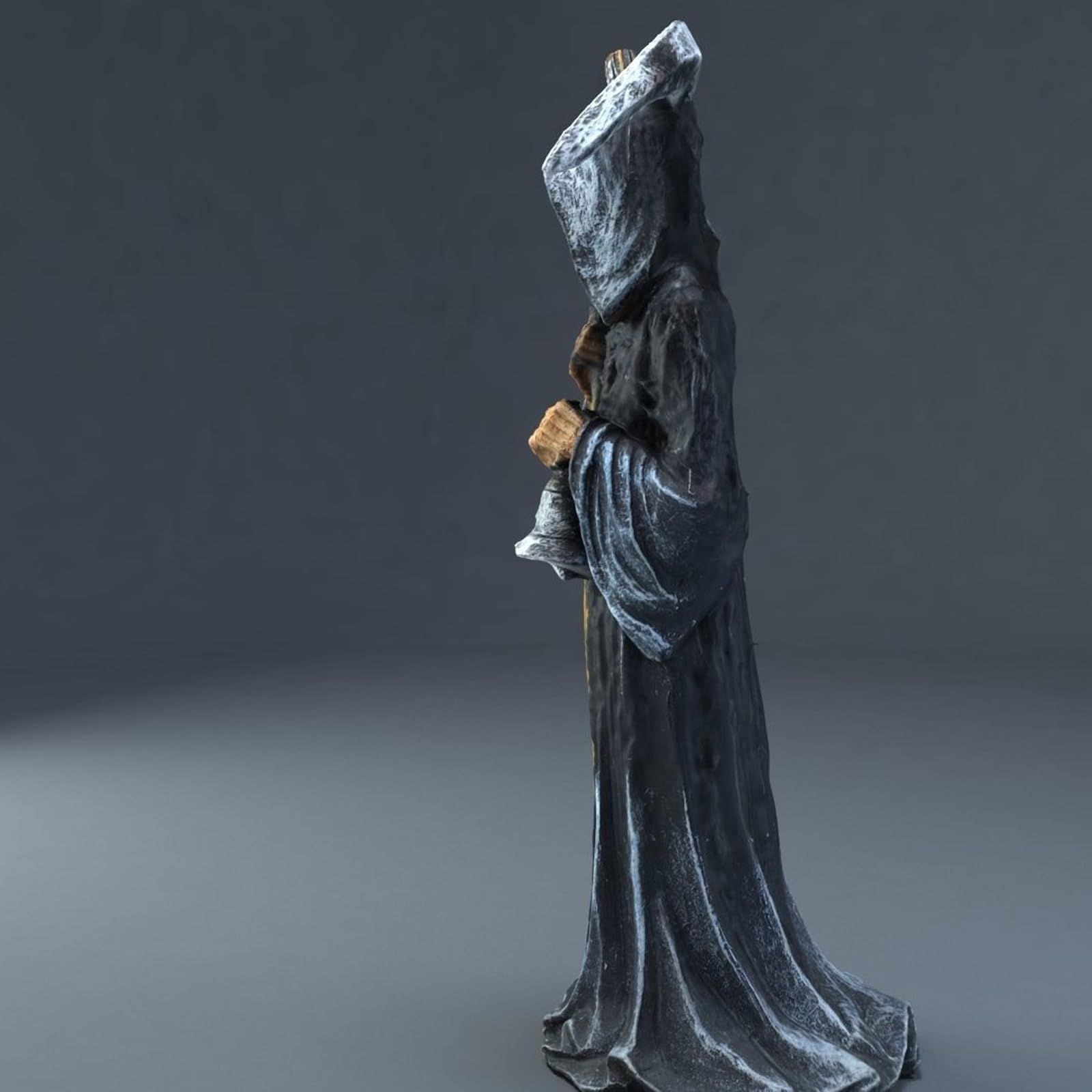 Death Statue Standing Grim Reaper Statue Resin Religious Decorative Figurine Altar Sculpture Desktop Ornament (Black, One Size)