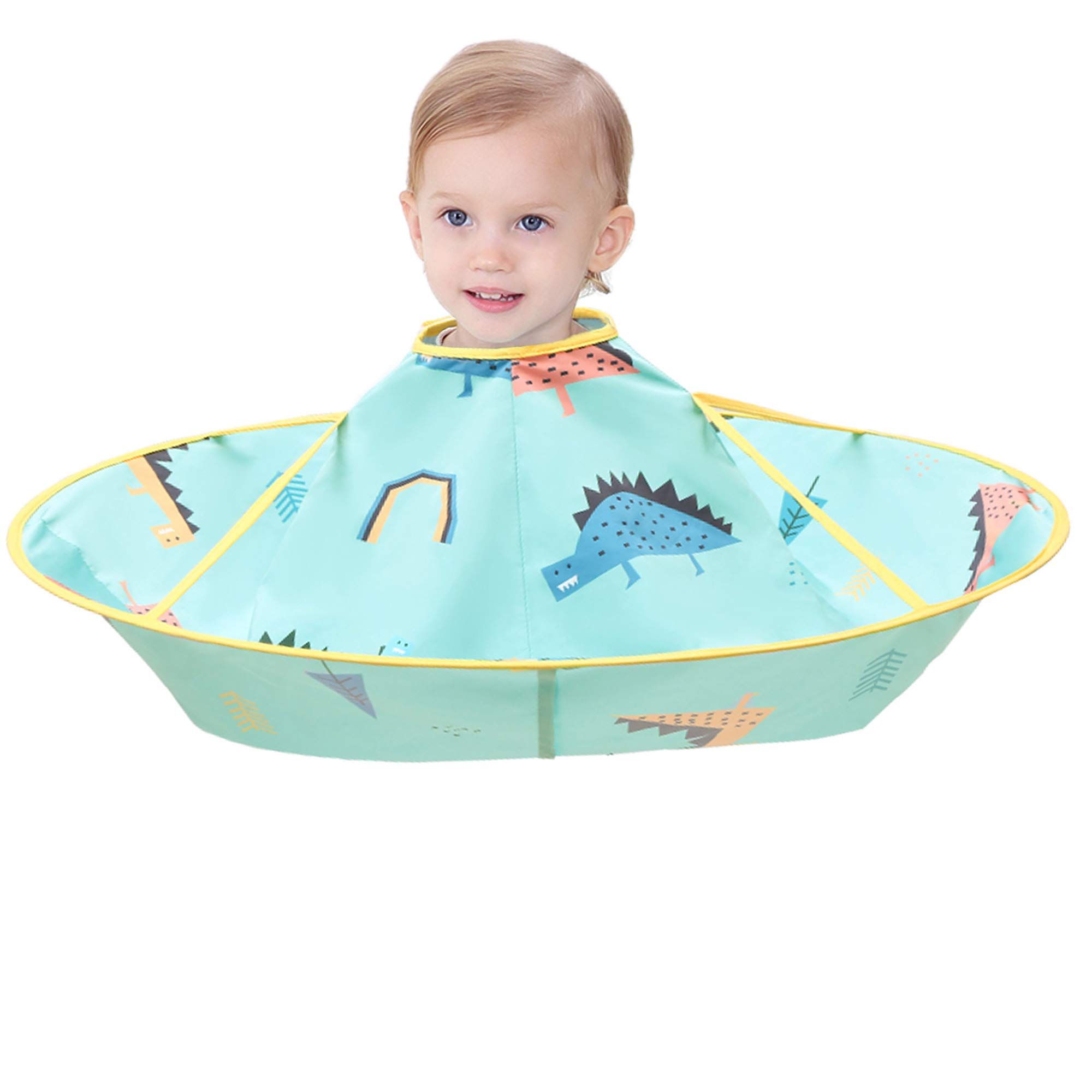 Kids Haircut Cape Children Hair Cutting Cape Umbrella Barber Waterproof Foldable Hair Catcher for Haircuts,Blue