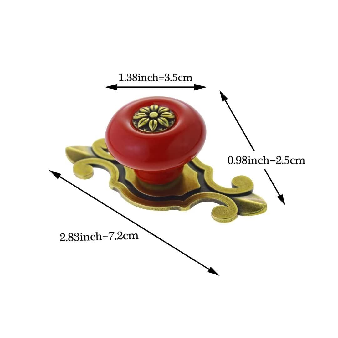 12 Pack Vintage Ceramic Knobs and Pulls for Kitchen Cabinets Cupboard Dresser Drawers Wardrobe Closet Furniture Hardware Ceramic