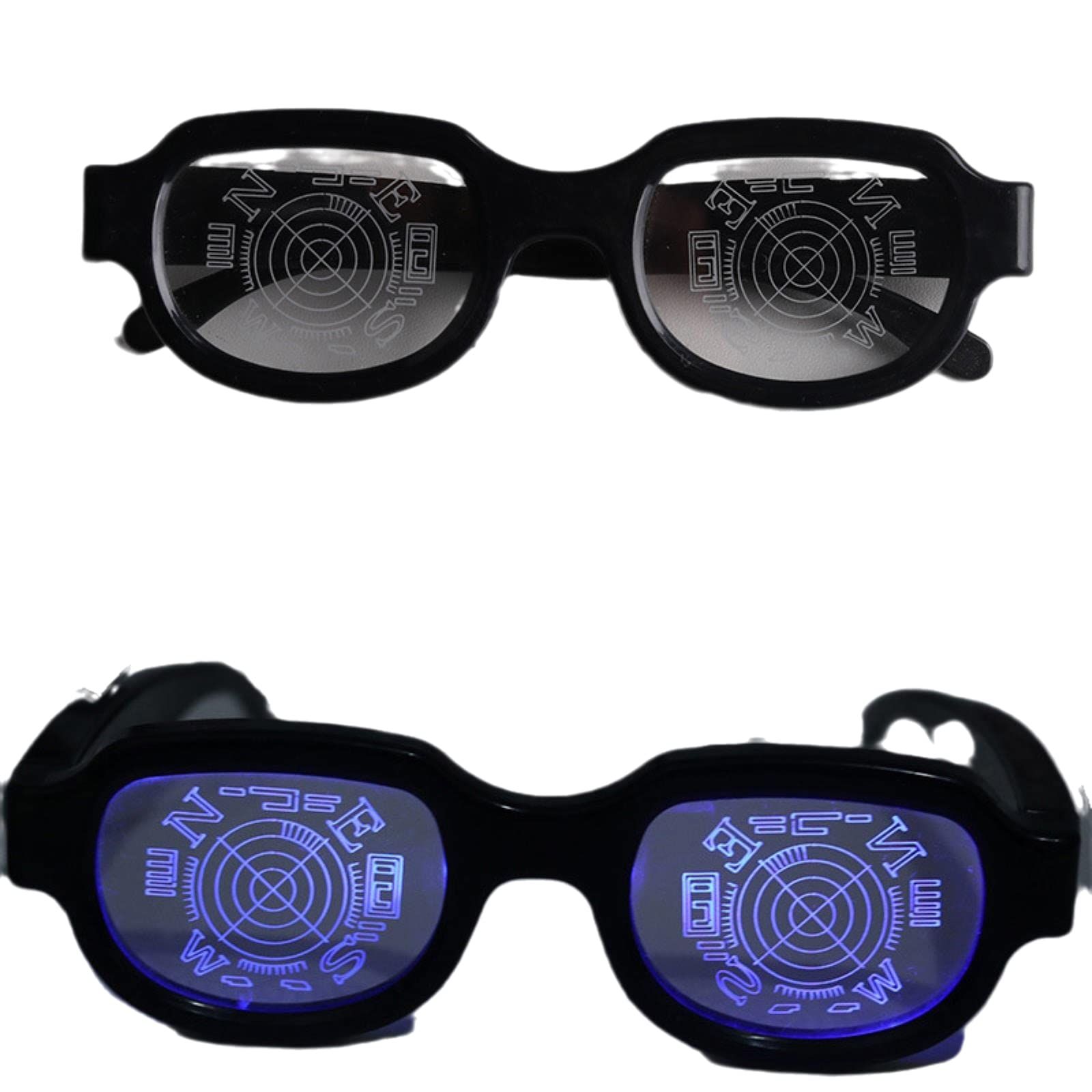 Japan Anime Manga LED Light up Glasses Eyewear Funny Toy Parody Costumes Cosplay Novelty Props Gag Gift