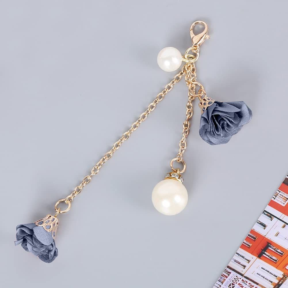 Cell Phone Straps Crystal Flower Charm Phone Lanyard Pocket Keychain Strap Key Purse Decoration for Woman