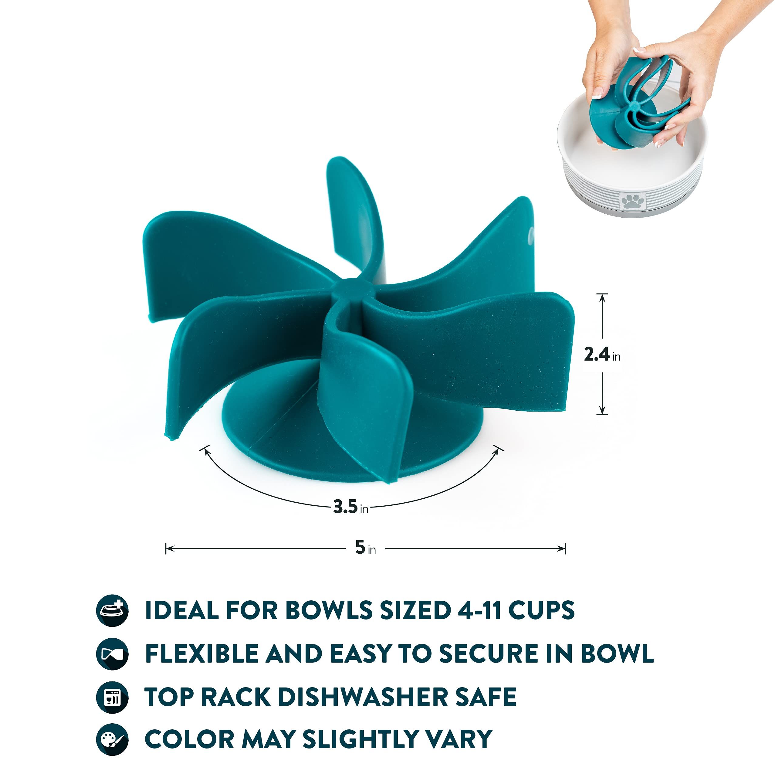 Spiral Slow Feeder Insert Slow Feeder Turn a Dog Bowl or Dog Dish into a Dog Bowl (Alternative to Dog Puzzle Feeder, Lick Mat