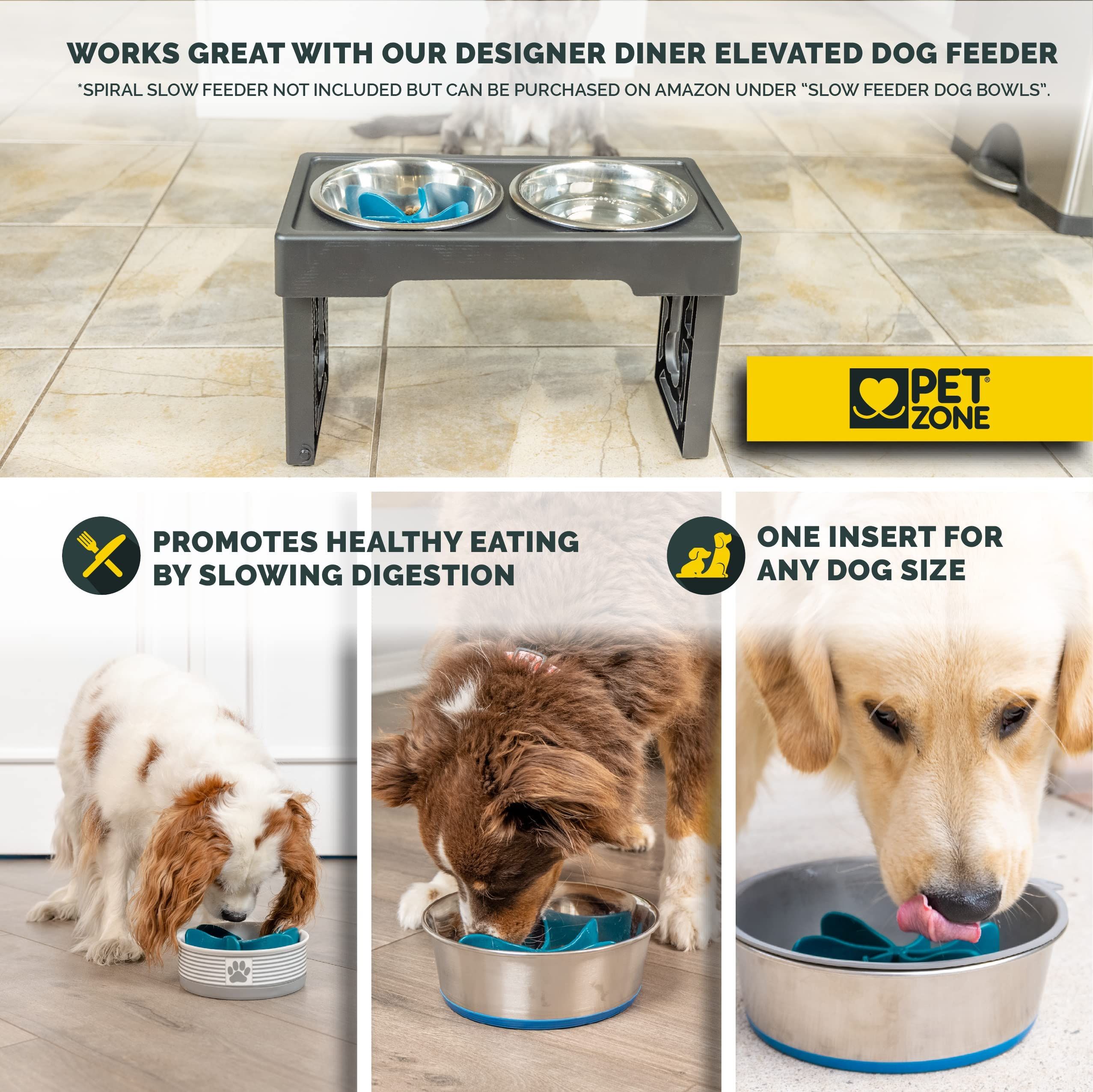Spiral Slow Feeder Insert Slow Feeder Turn a Dog Bowl or Dog Dish into a Dog Bowl (Alternative to Dog Puzzle Feeder, Lick Mat