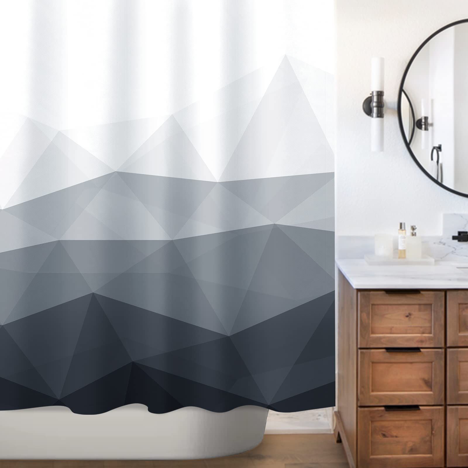 Sunlit Designer Shower Curtain, Popular Shower Curtain, Fabric Shower Curtains for Bathroom Decor, Contemporary Bathroom Curtains