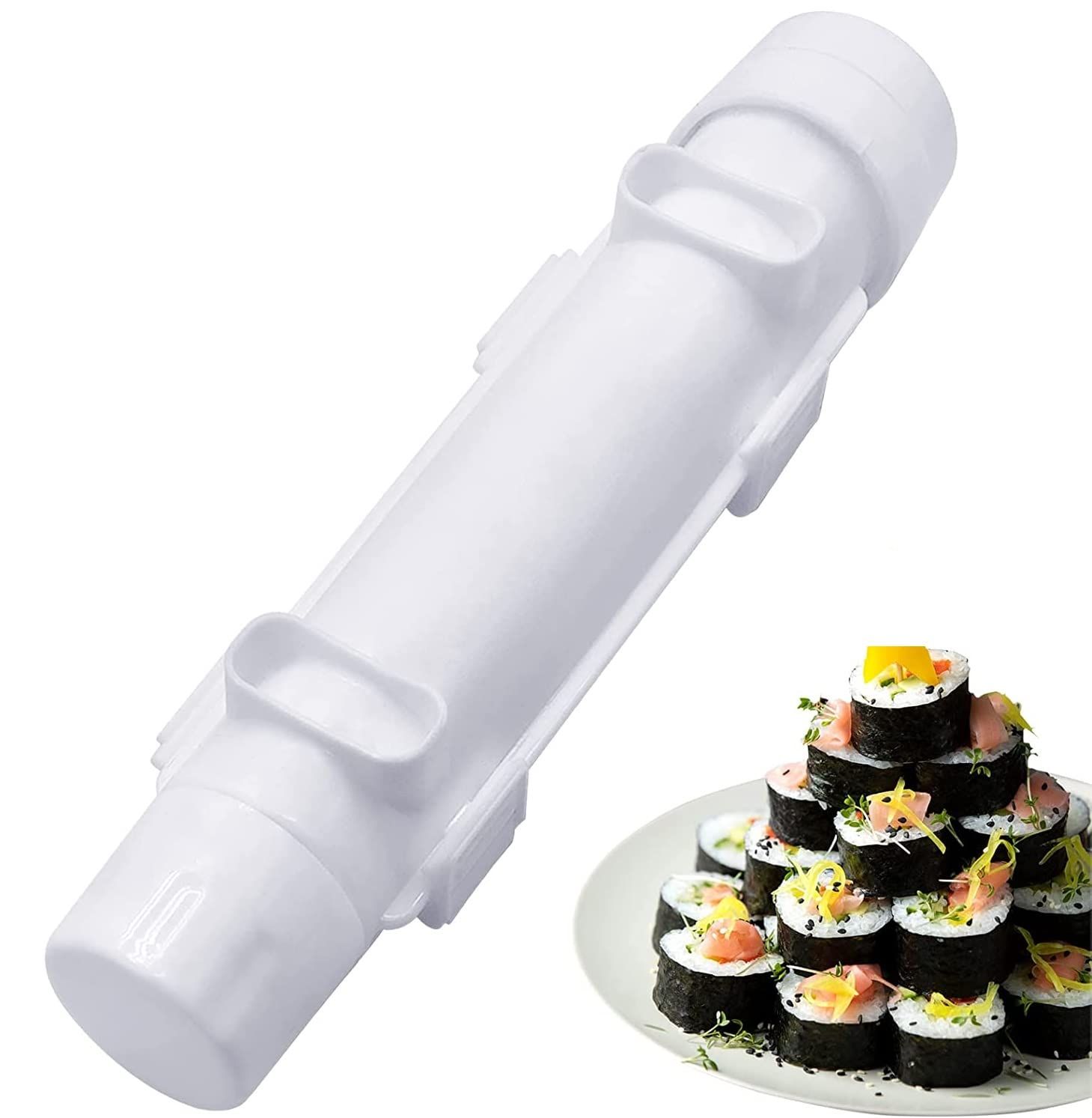 Onigiri Sushi Mould DIY Multifunctional Cylinder Bazooka Shape Sushi Maker Kitchen Tools for Beginners