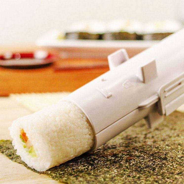 Onigiri Sushi Mould DIY Multifunctional Cylinder Bazooka Shape Sushi Maker Kitchen Tools for Beginners